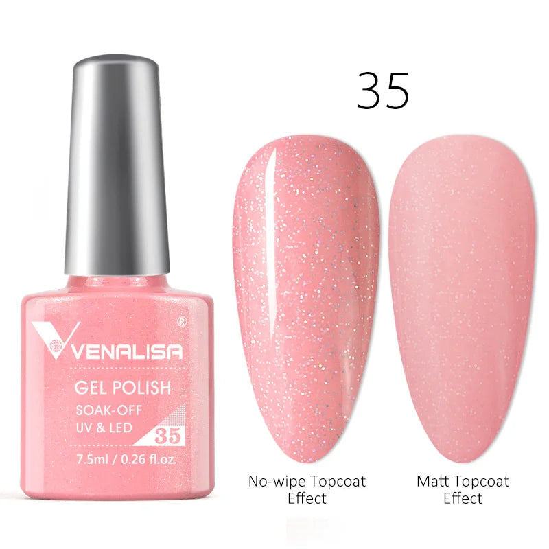 Blushimmer luxury color gel nail polish in vibrant shade, soak-off UV and LED long-lasting gel lacquer on a nail swatch.