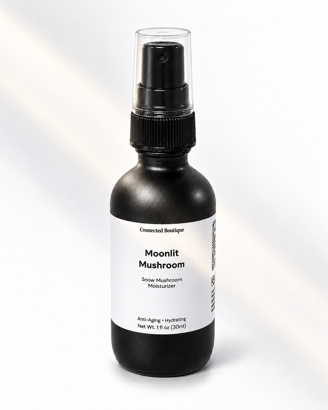 Bright close-up of Moonlit Mushroom Facial Moisturizer with snow mushroom and green tea, showcasing the hydrating skincare product.