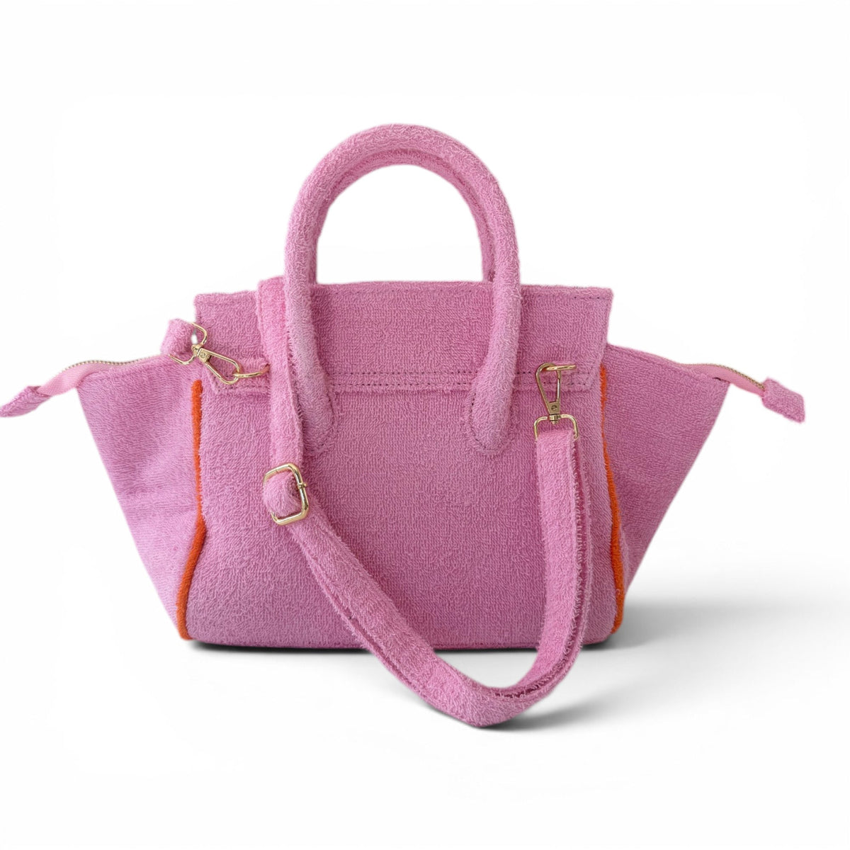 Beach Haus Cabana Tote Mini in Bubblegum, vibrant pink beach tote bag with handles and spacious interior for summer essentials.