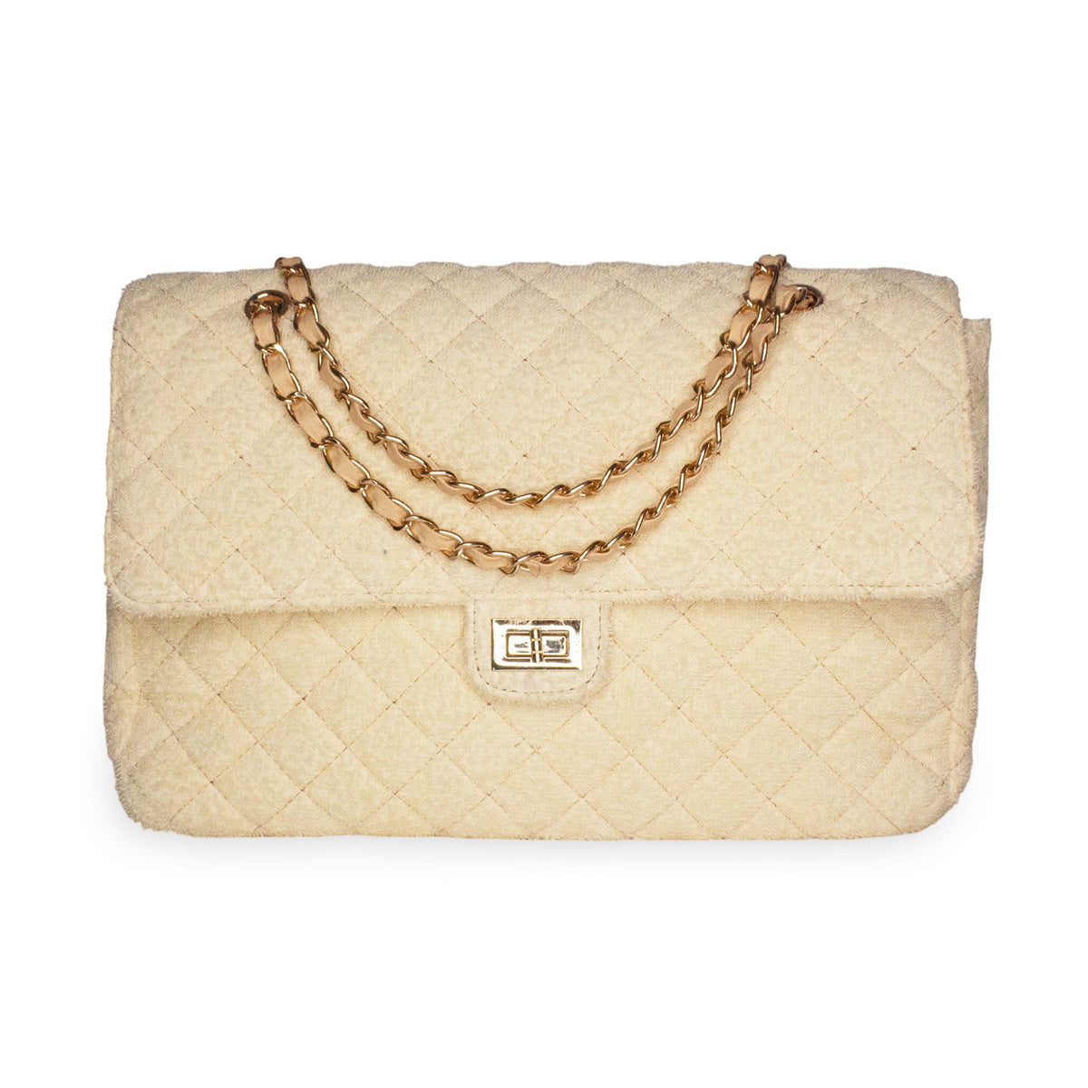 Beach Haus Medium Shoreline Flap in butter yellow, showcasing its stylish design and soft fabric texture.