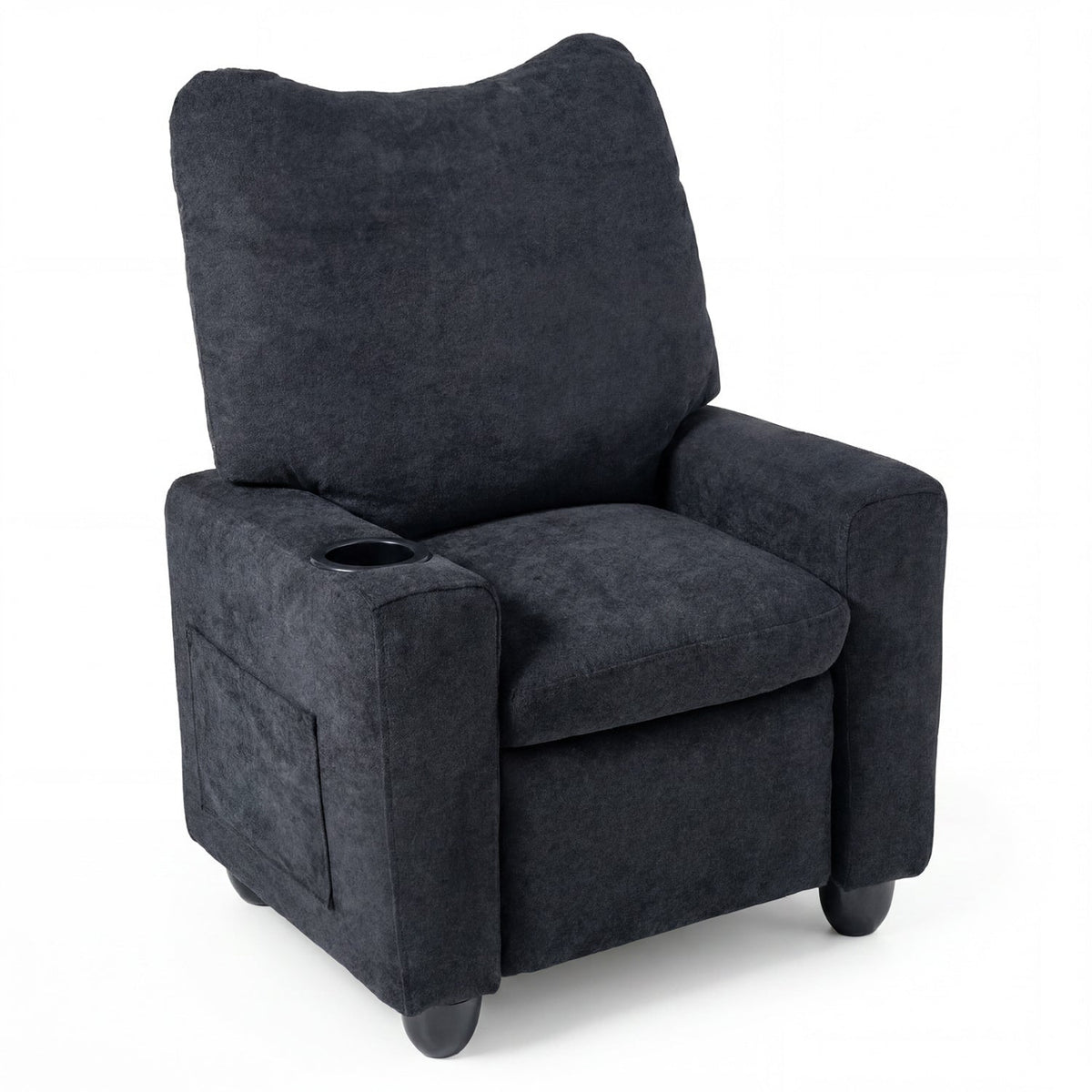 Kids recliner sofa by GBruno Store with adjustable footrest and built-in cup holder, ideal for children's comfort and relaxation.