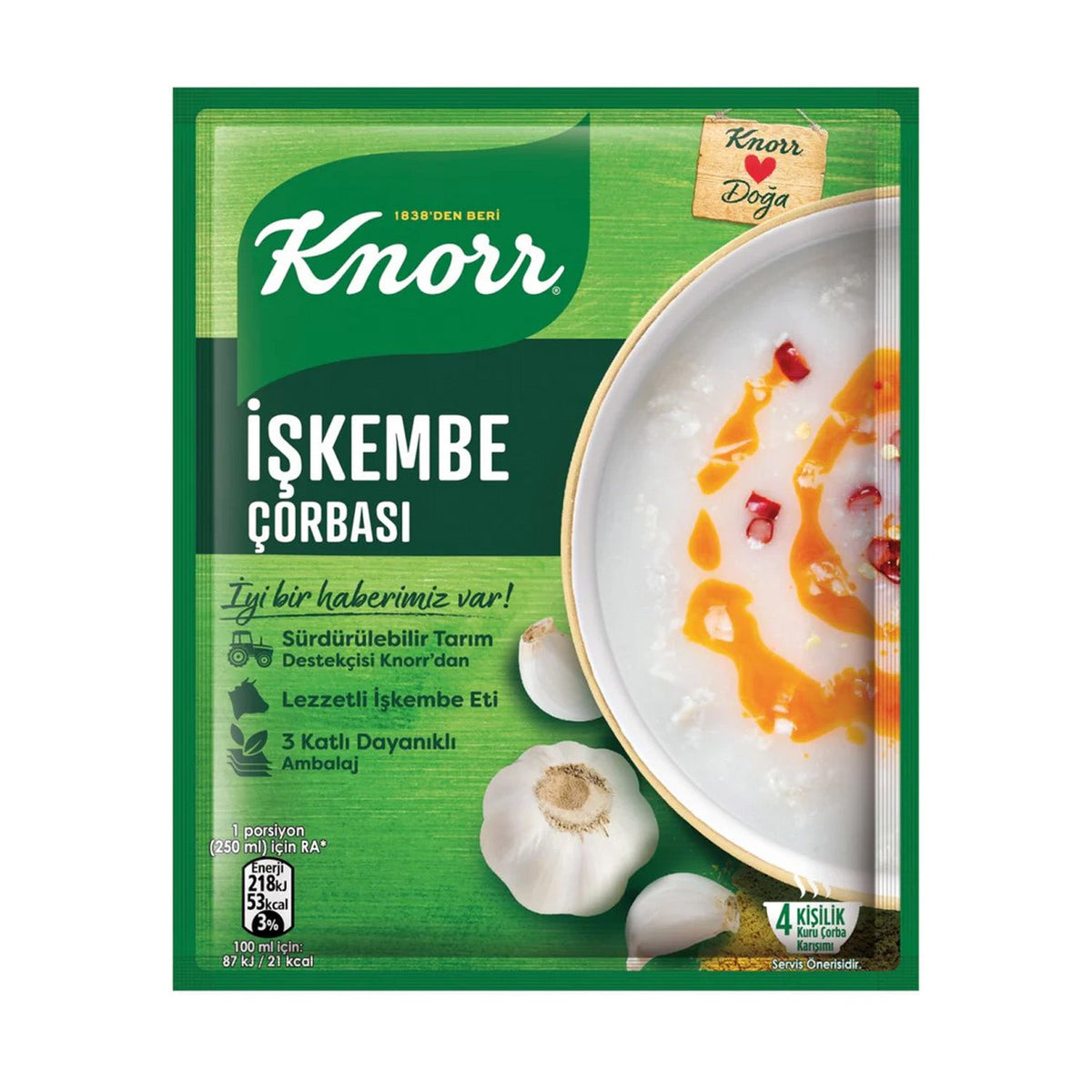 Knorr S101 Iskembe Soup 63g packet showing the product packaging and branding for traditional Turkish soup.