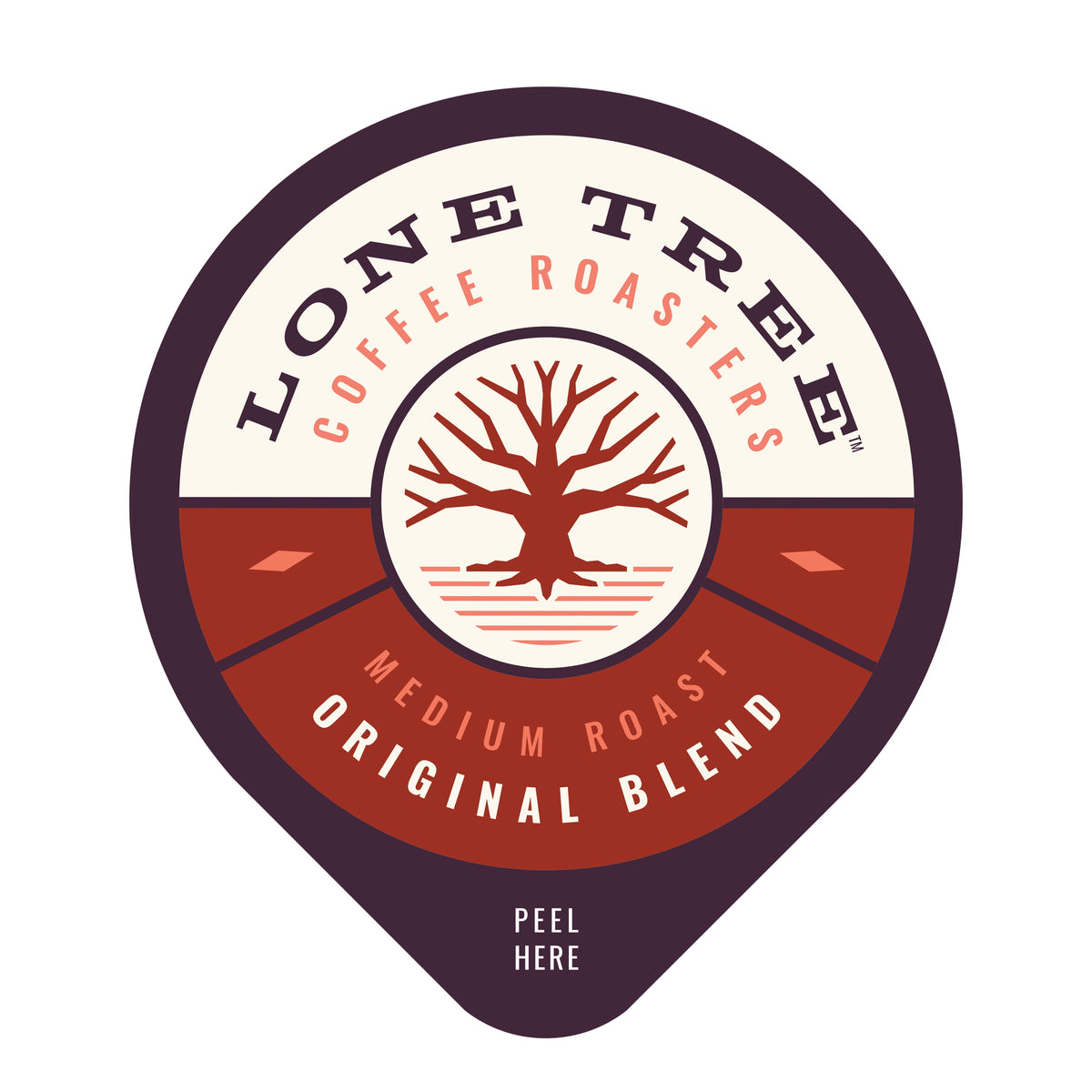 Java House Lone Tree Coffee Roasters medium roast original blend in a bag with coffee beans and label, ready for brewing.