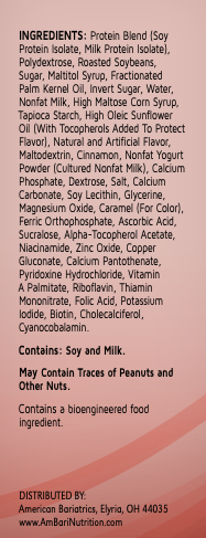 AmBari Nutrition Cinnamon Crisp Bars showing ingredient details on the packaging.