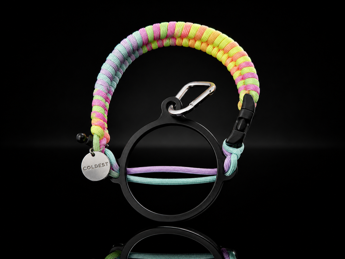 Black Coldest Paracord Handle accessory with textured grip and durable construction, designed for reliable use.