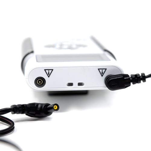 iReliev TENS Unit for pain relief and muscle recovery, featuring control panel and electrode pads for targeted therapy.