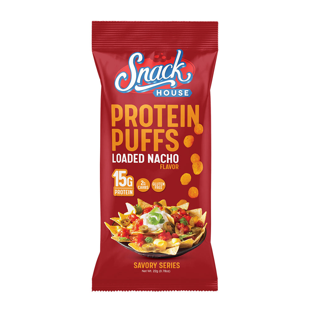 Loaded Nacho Protein Puffs Single Serving - 8-Pack Box
