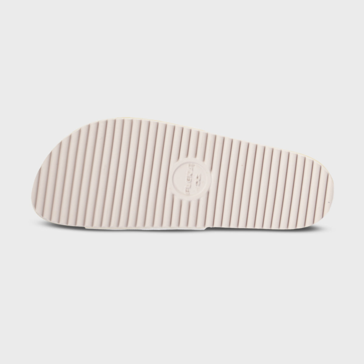 Fleks East Beach Slide Platform in chamois with textured rubber outsole, casual slip-on sandal for beach and everyday wear.