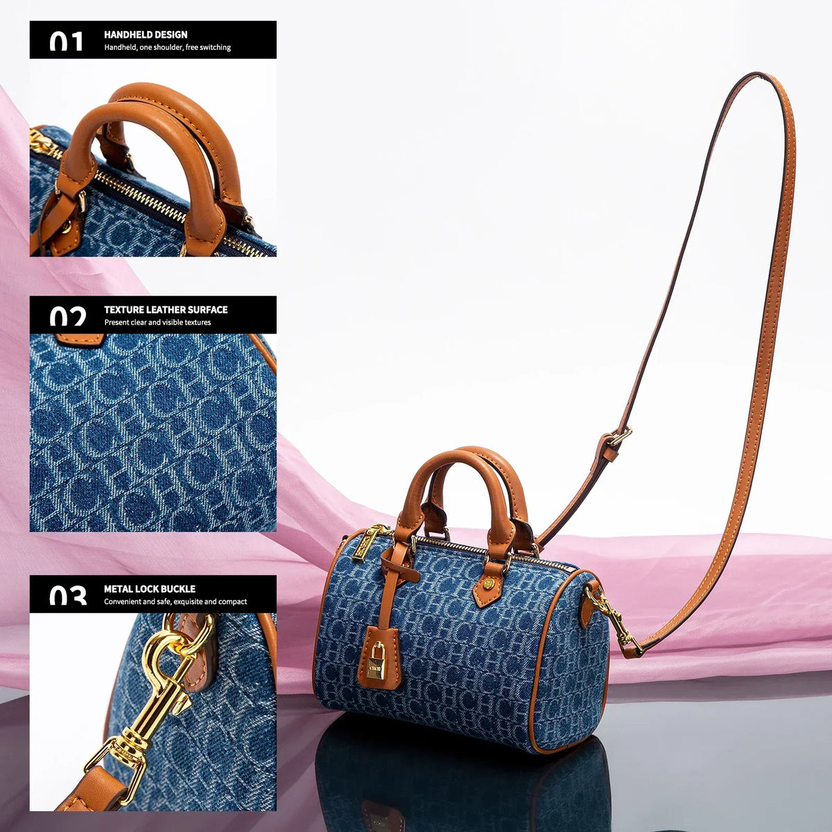 Women's Shoulder Bag PU Leather Saddle Design
