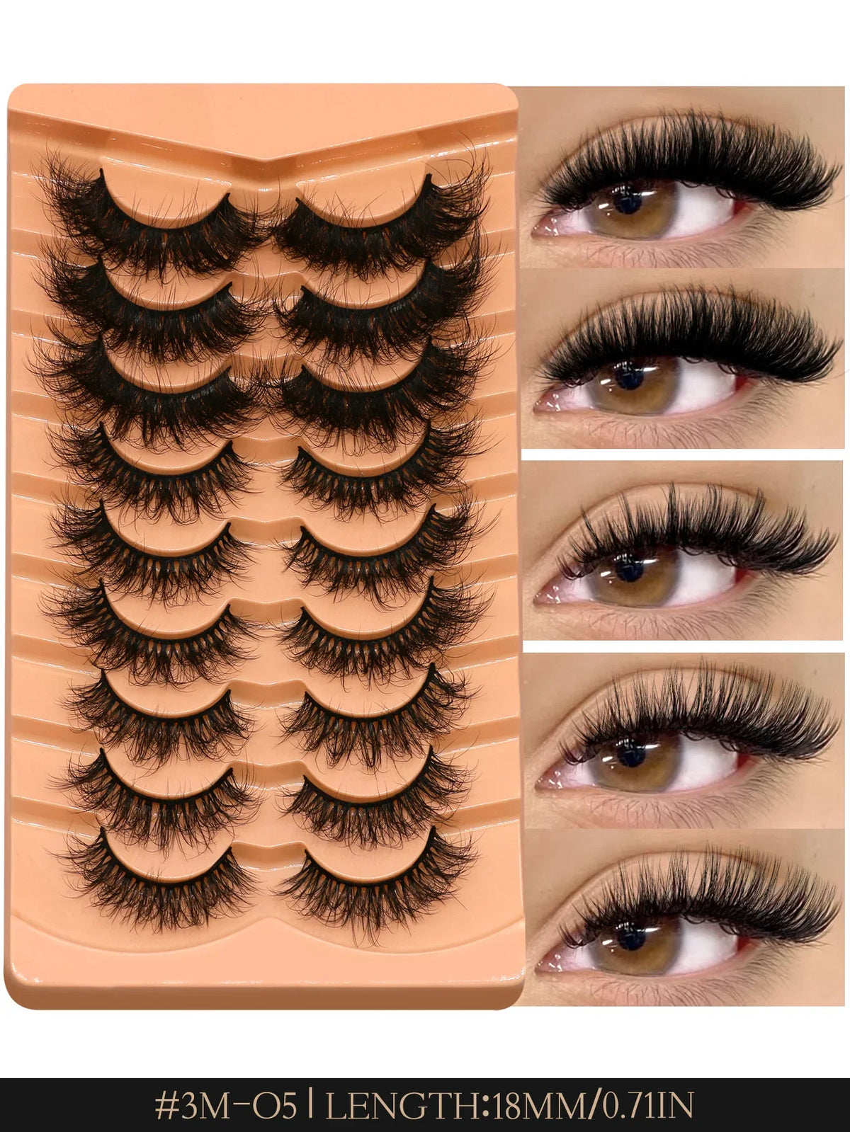 Fluffy 3D mink false eyelashes by Blushimmer, natural look, lightweight, reusable cat eyelash extensions for daily or special occasions