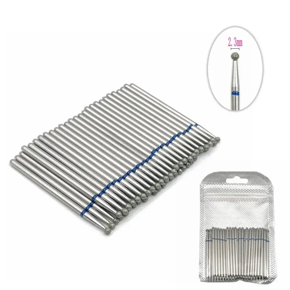 50pc Diamond Nail Drill Cuticle Clean Bit Set Milling Cutter for Manicure Electric Bits Accessories Dead Skin Remove Tool