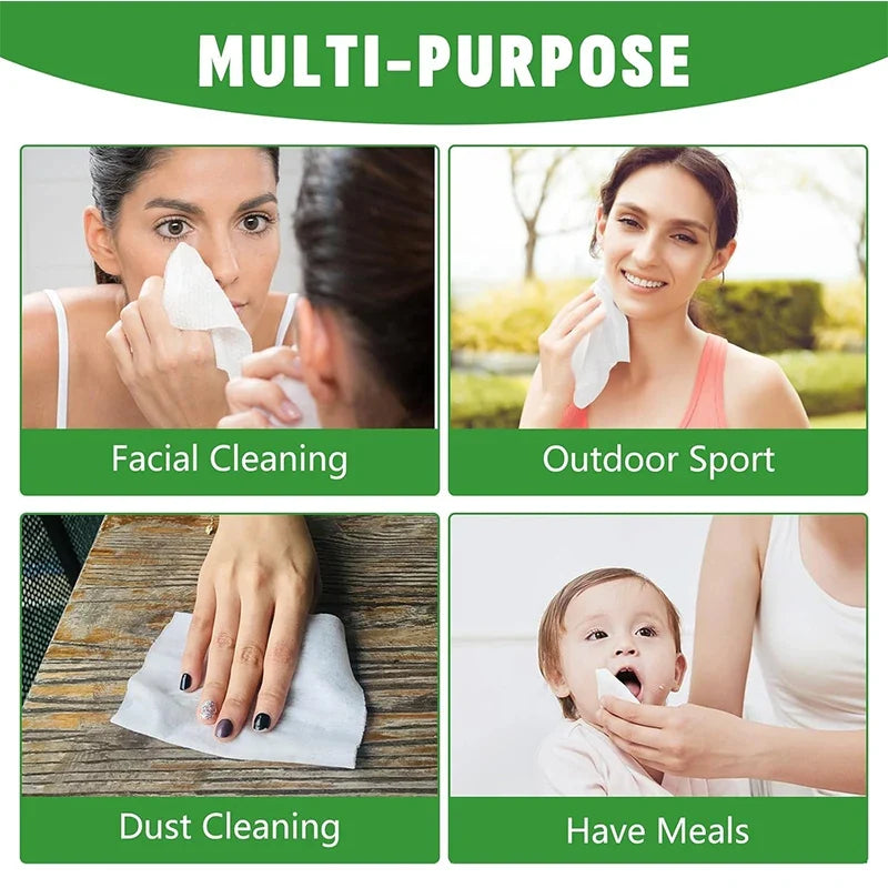 Set of 150 Blushimmer compressed non-woven makeup wipes, soft disposable towels for face cleaning, portable and convenient.