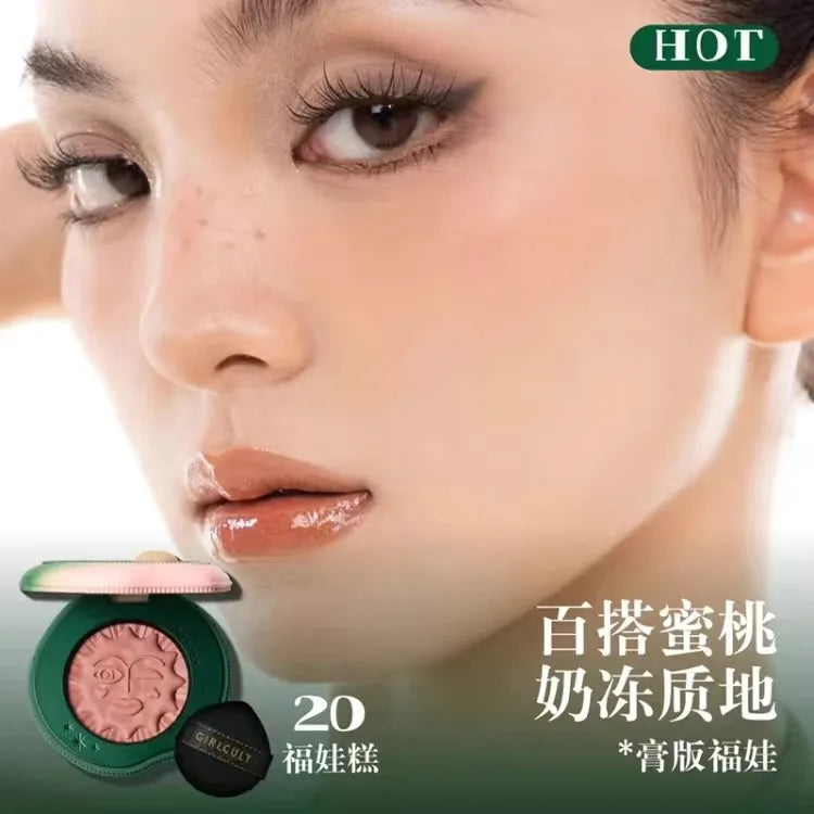 Girlcult Blushimmer emotional matte blush highlighter with fine shimmer for a natural Korean face makeup look