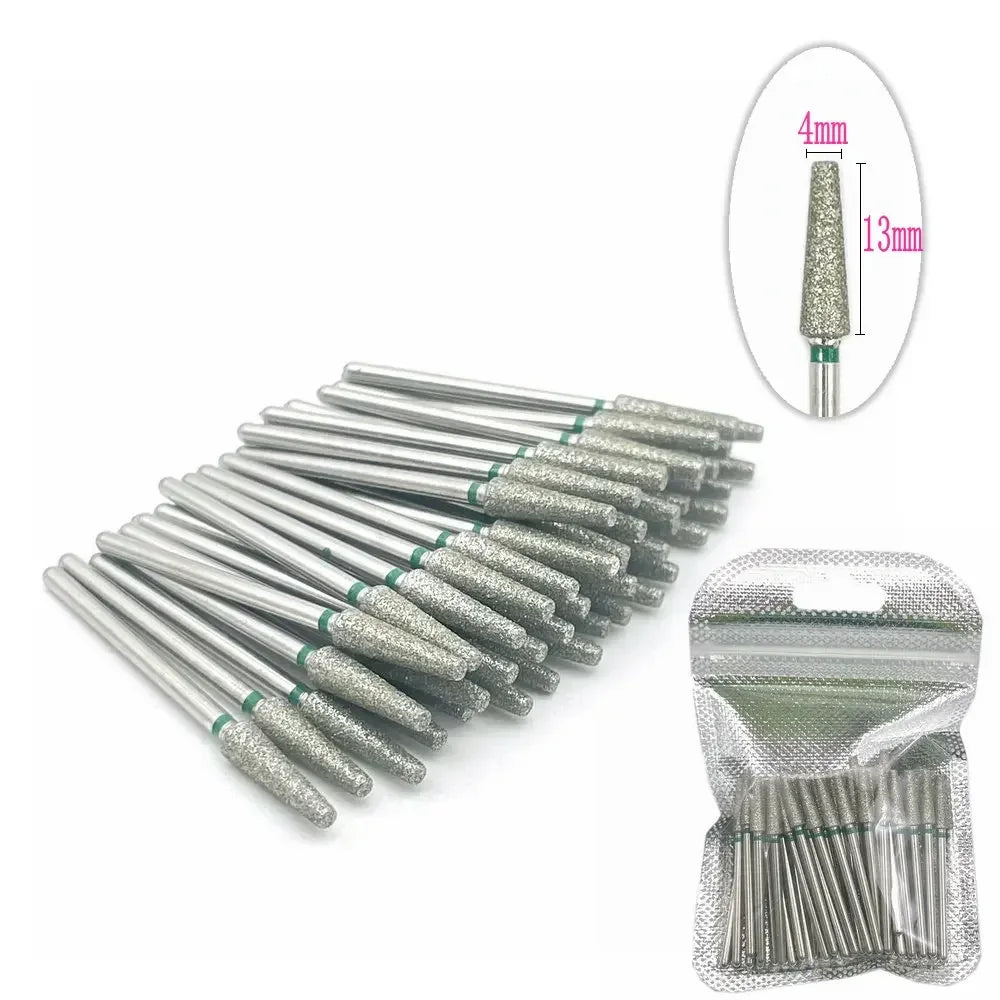 50pc Diamond Nail Drill Cuticle Clean Bit Set Milling Cutter for Manicure Electric Bits Accessories Dead Skin Remove Tool