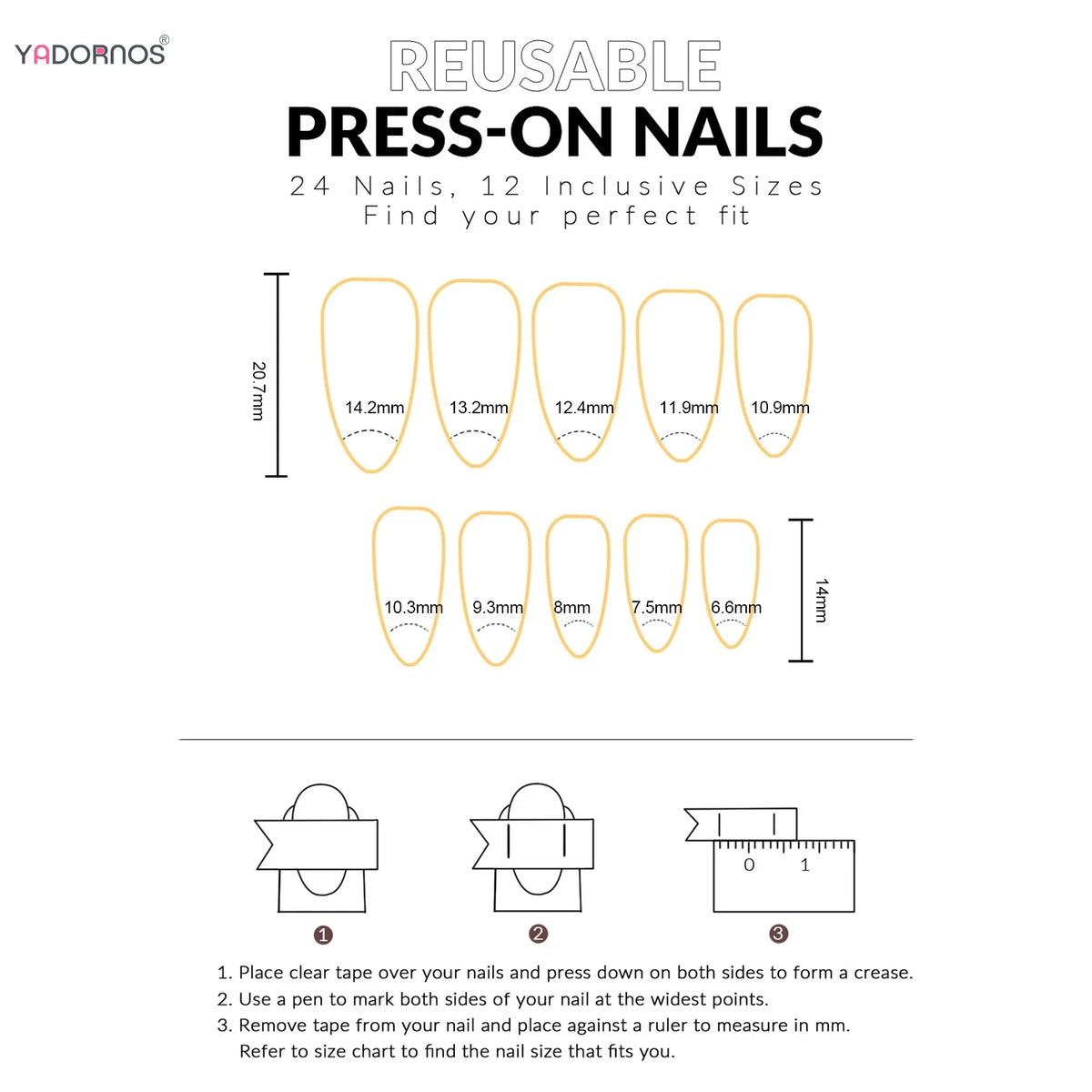 Set of 24 glossy red cat's eye press on nails by Blushimmer featuring nude almond-shaped false nails with charms