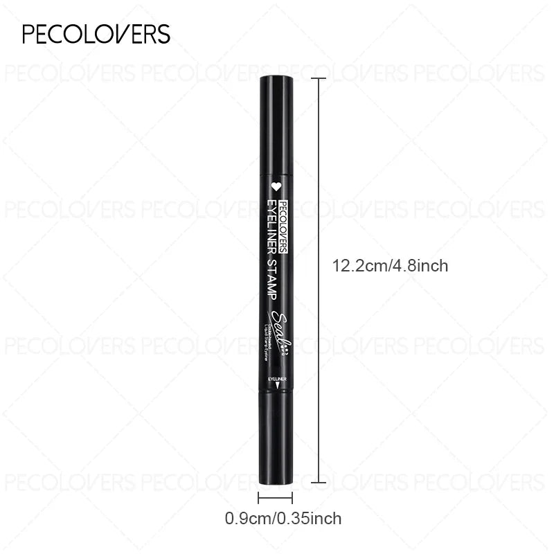 Blushimmer liquid eyeliner stamp with waterproof gel tip, featuring heart, star, triangle, and flower shapes for creative eye makeup.