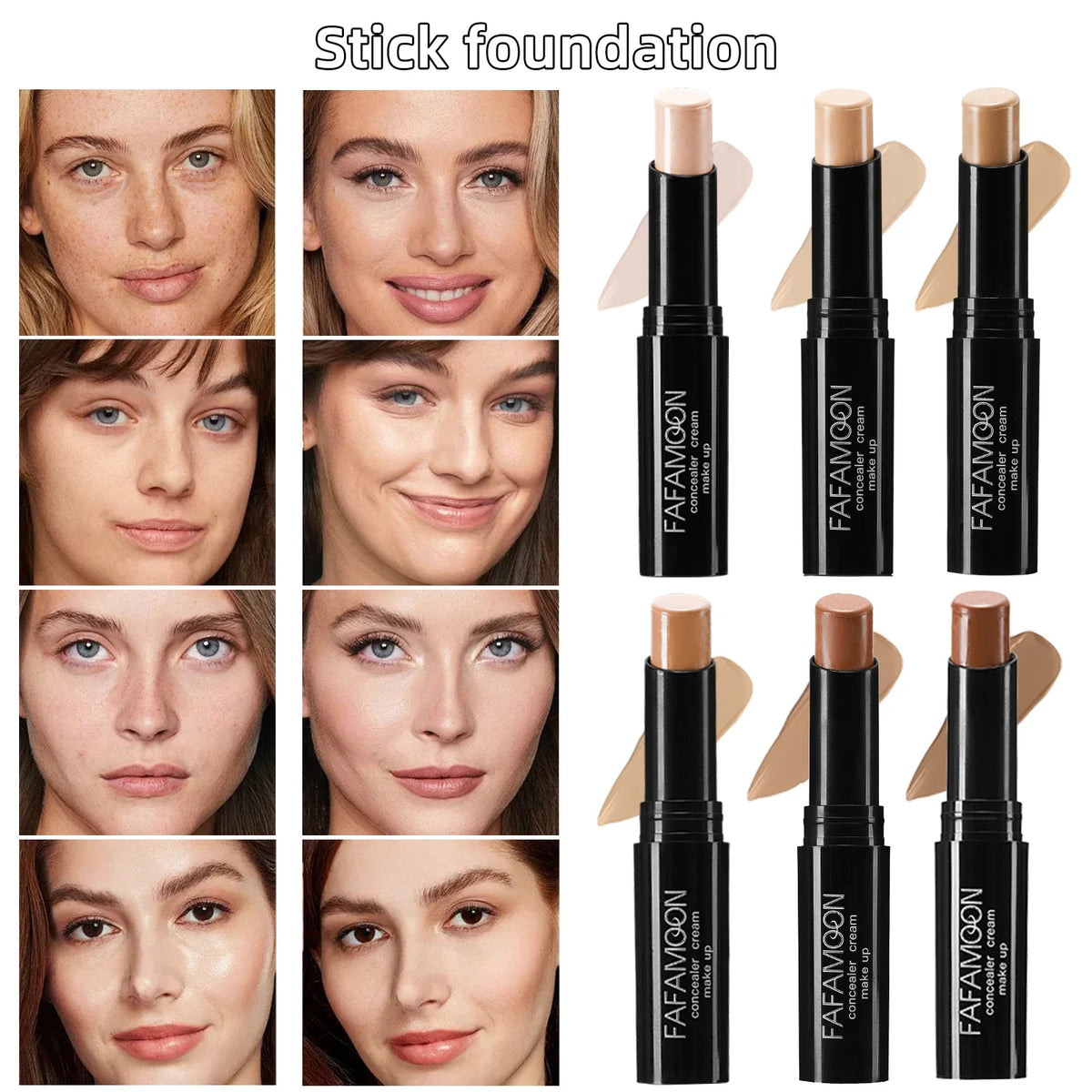 Concealer Stick Foundation Three dimensional Brightening Shadow Stick Creamy Modifies Contour Face Priming Repair Pen Cosmetic