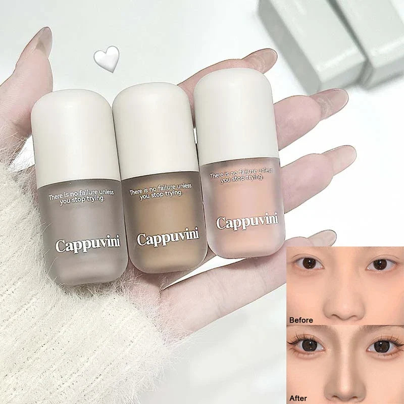 Blushimmer grey-brown facial contour shadow cream, natural nude liquid contouring stick with 3D nose shadow and brightening bronzer