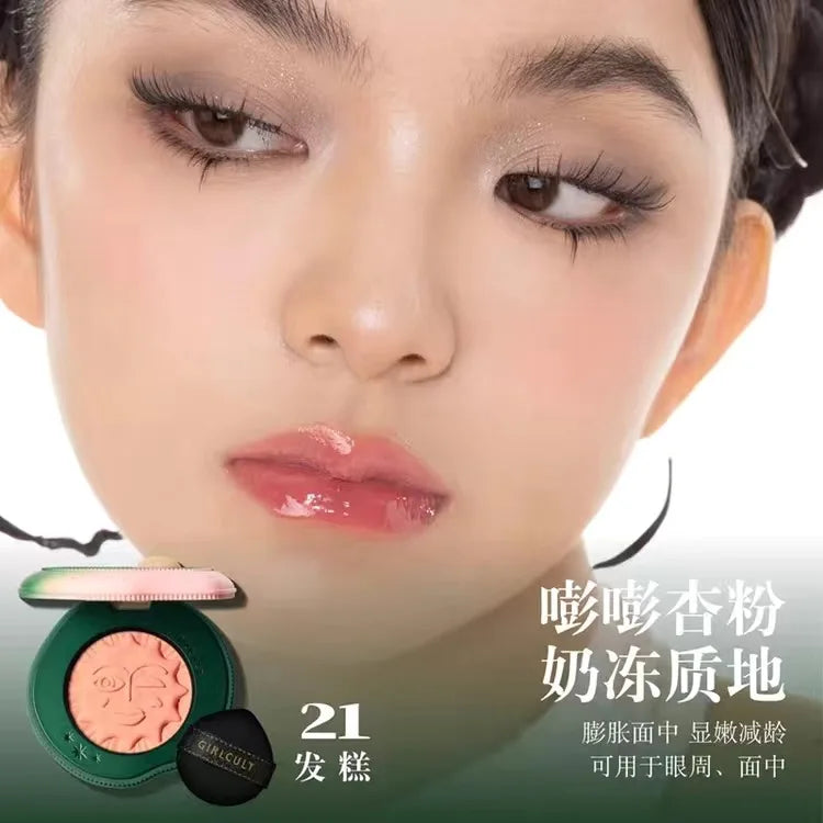 Girlcult Blushimmer Emotional Blush highlighter and matte blush pressed powder with fine shimmer for a cute makeup look