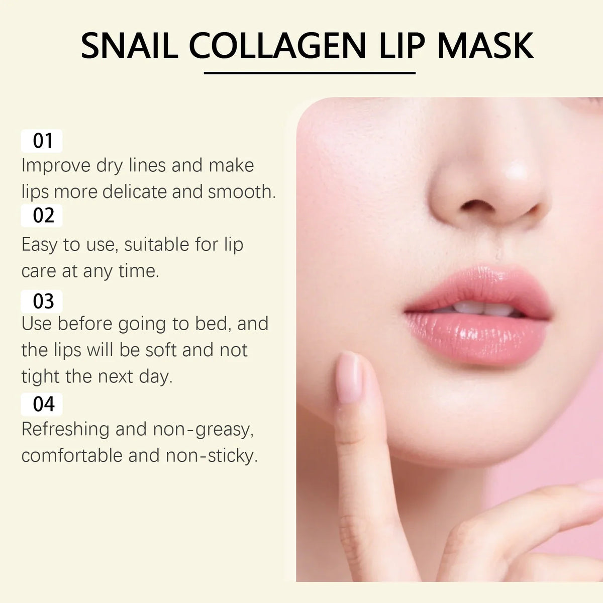 Blushimmer Crystal Collagen Lip Mask in pink, moisturizing and smoothing lips with a hydrating patch to reduce wrinkles and fine lines.