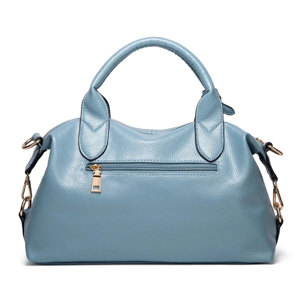 OBA women's large oil wax leather tote bag with shoulder straps, spacious design, and textured leather finish.