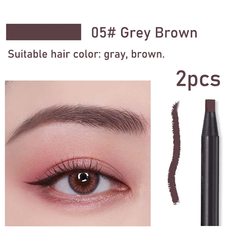 Blushimmer waterproof eyebrow pencil with brush, long-lasting peel-off microblading tool for precise brow shaping and color.