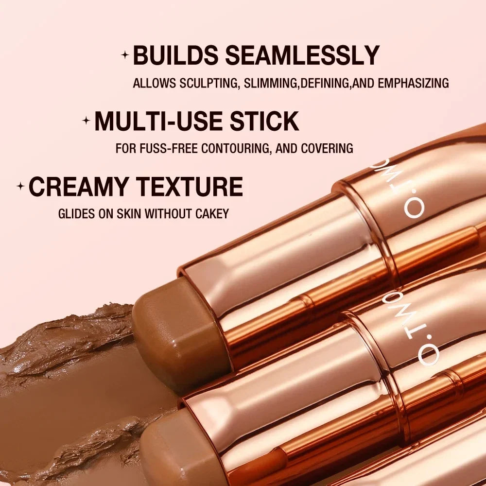 Blushimmer O.TWO.O contour stick cream for face sculpting, featuring a long-wear, lightweight concealer and bronzer makeup pen.