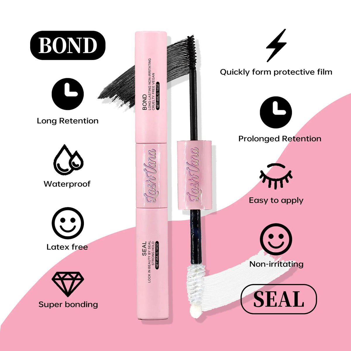 DIY Lashes Extension Kit Eyelashes 40D 8-16mm 240PCS Clusters Lash Bond and Seal Makeup Tools for Gluing Lashes Gluing Glue