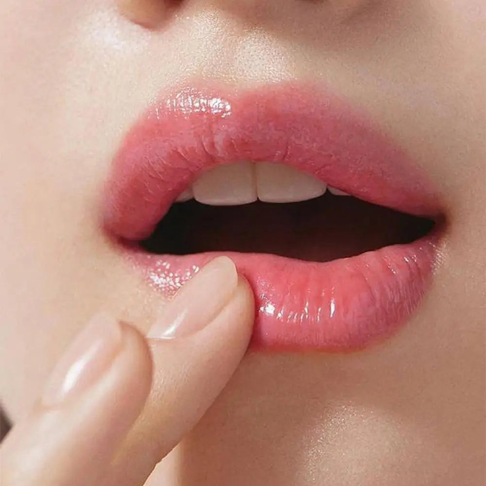 Blushimmer 6-pack natural fruit-colored lip balm set with moisturizing, color-changing, glossy, nourishing lip tints and lip care products.