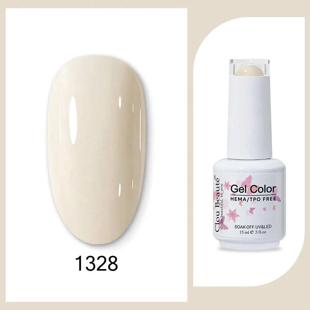 Blushimmer Clou Beaute neon gel nail polish in red, black, white, green with velvet finish, 15ml semi-permanent gel varnish
