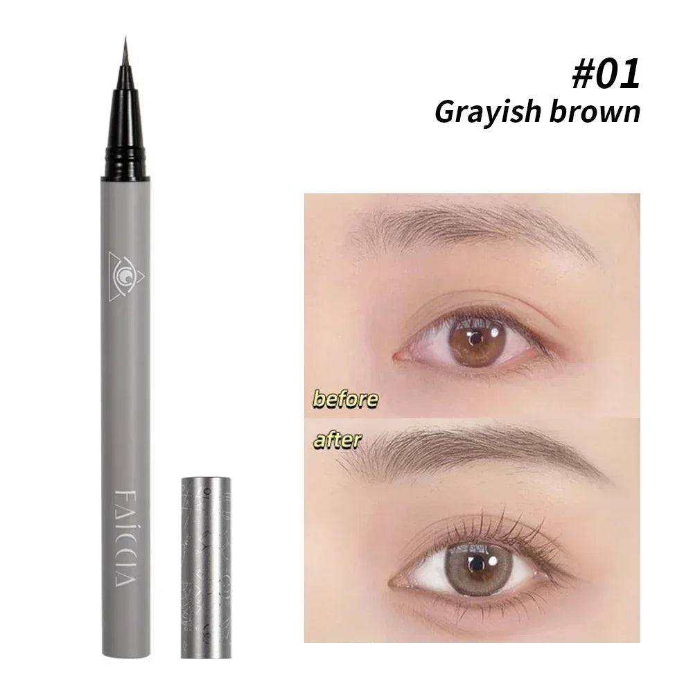 Blushimmer waterproof liquid eyebrow pencil with ultra-fine tip for long-lasting, natural-looking eyebrow tattoo makeup.