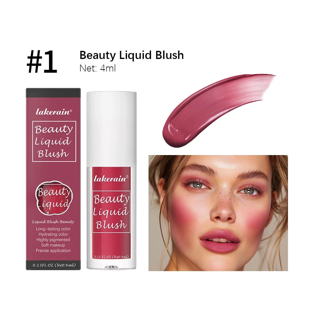 Blushimmer liquid velvet matte blush in orange-peach shade, waterproof face cheek tint, 4ml cream pigment for natural glow