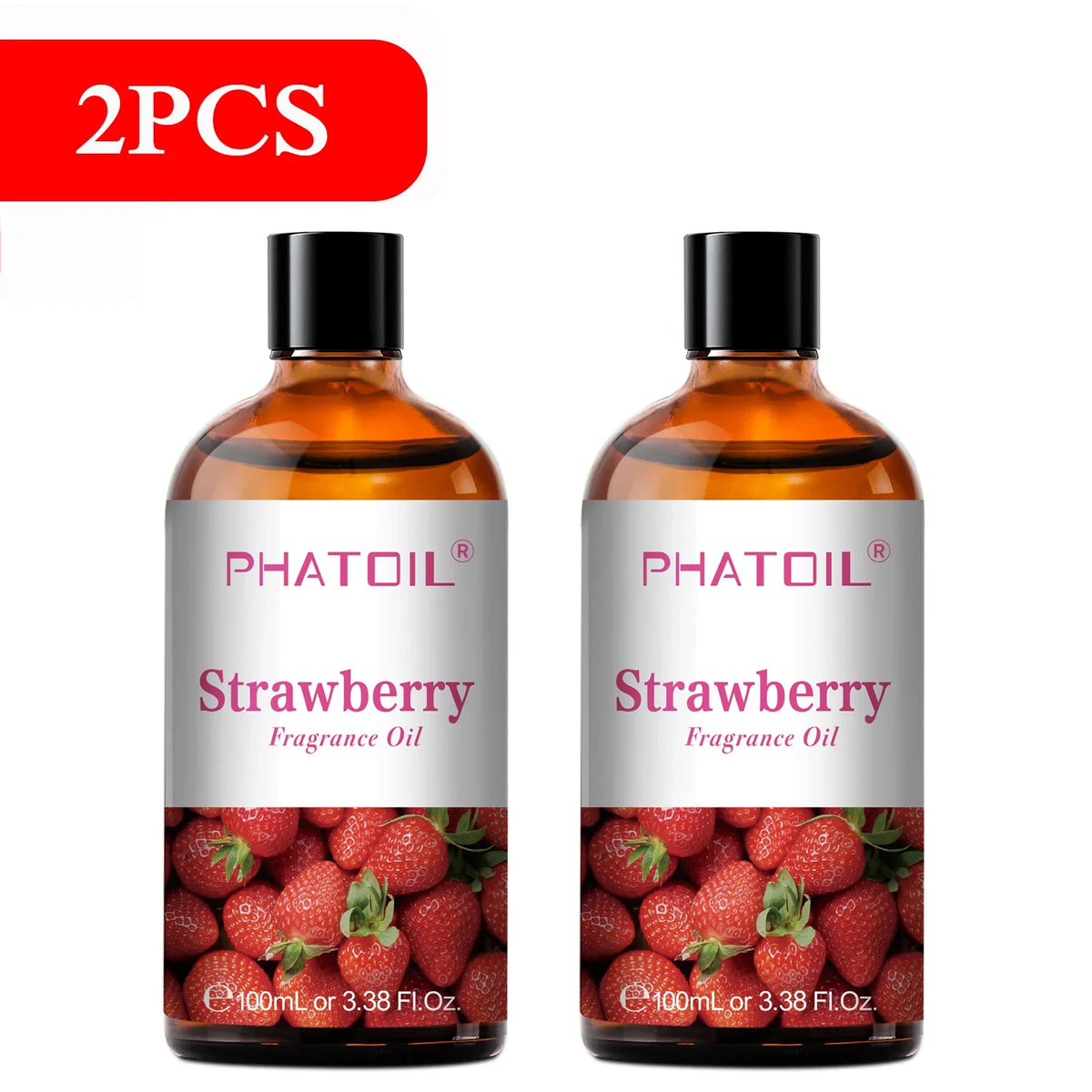 Blushimmer PHATOIL aromatherapy fragrance oil set with coconut, vanilla, strawberry, cherry, and lemon scents in 100ml bottles for diffusers.
