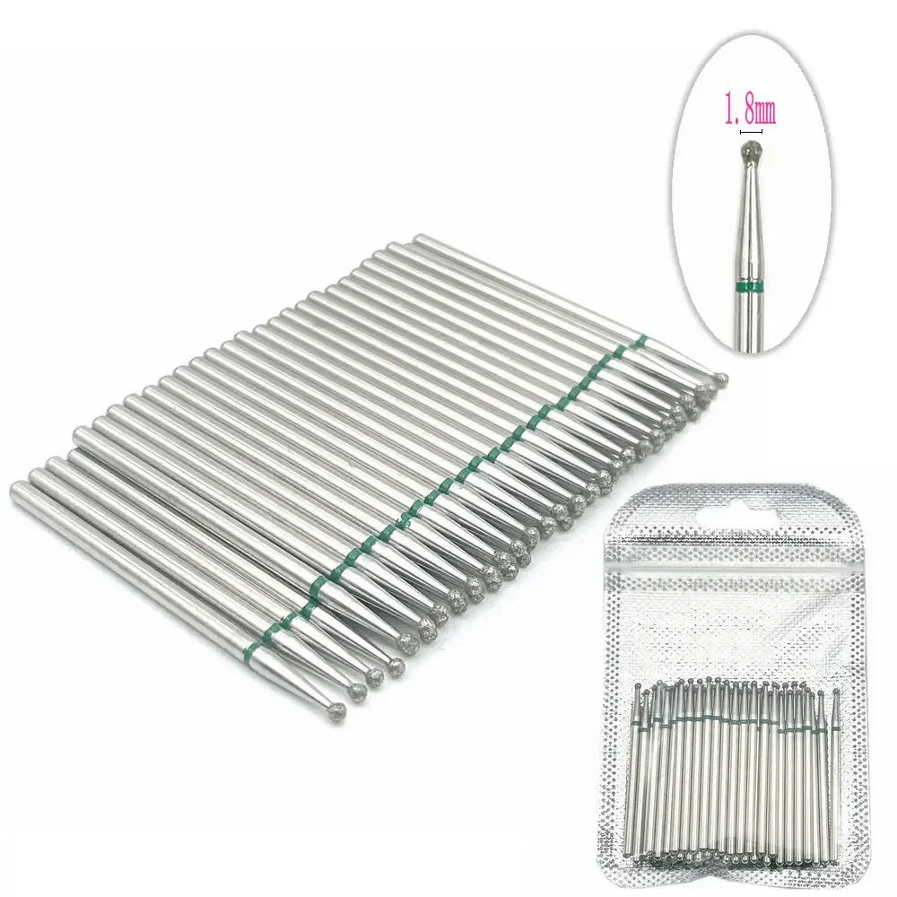 50pc Diamond Nail Drill Cuticle Clean Bit Set Milling Cutter for Manicure Electric Bits Accessories Dead Skin Remove Tool