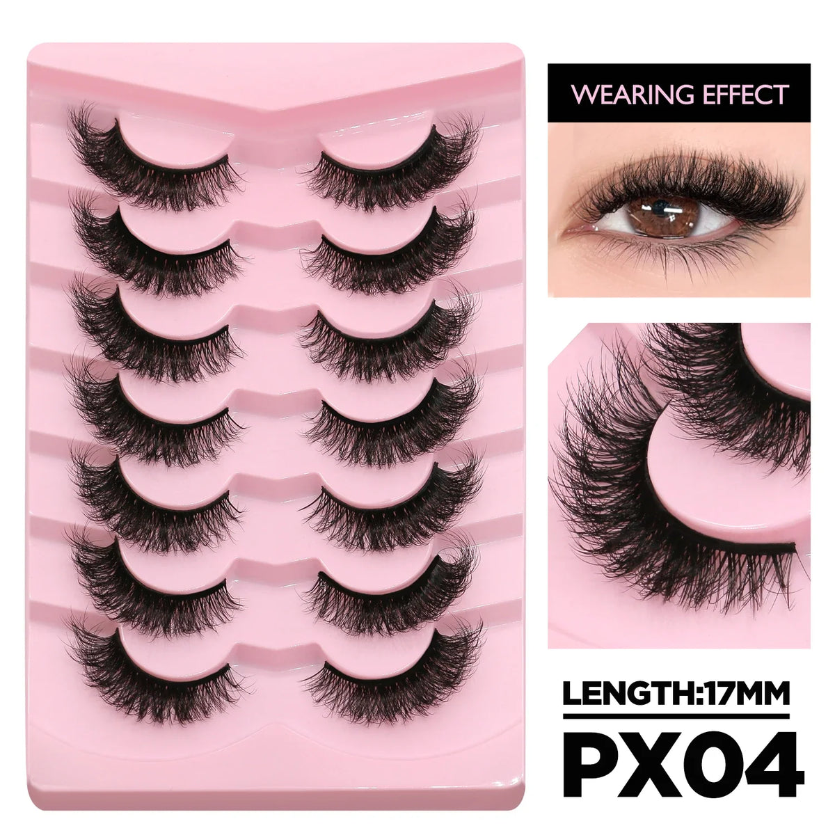 Blushimmer fluffy 3D mink cat eyelashes for a natural look, lightweight, reusable false lashes for daily wear, parties, and weddings.
