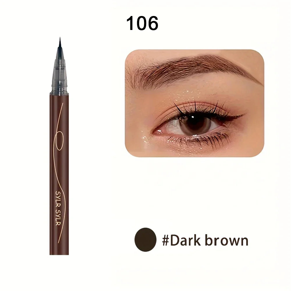 Blushimmer ultra fine eyebrow pen in black, long-lasting, smudge-proof, waterproof liquid eyebrow pencil with high pigmentation.