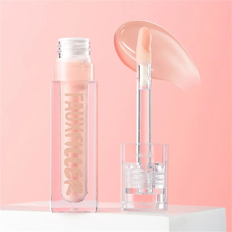 Blushimmer Huda Beauty Blush Filter Soft Glow liquid blush and shiny lip gloss in cotton candy and bubblegum shades.