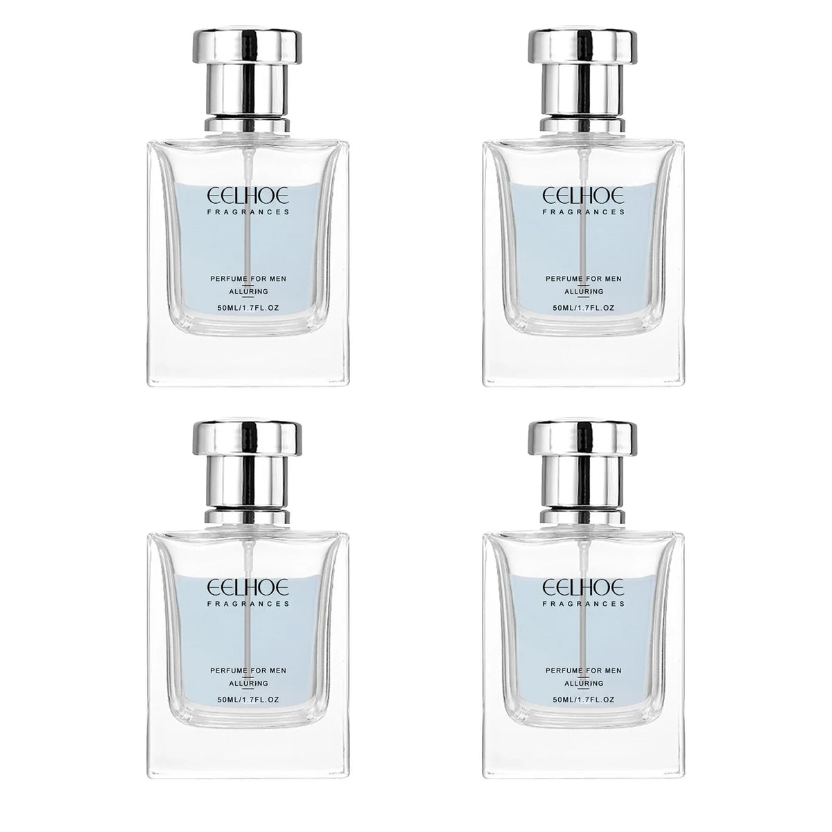 EELHOE 50ml Cupid men's pheromone perfume spray by Blushimmer showing the sleek bottle and rich fragrance design