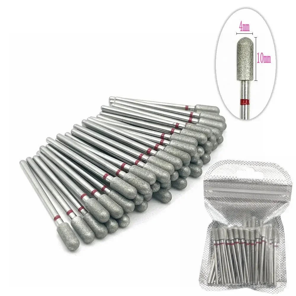 50pc Diamond Nail Drill Cuticle Clean Bit Set Milling Cutter for Manicure Electric Bits Accessories Dead Skin Remove Tool