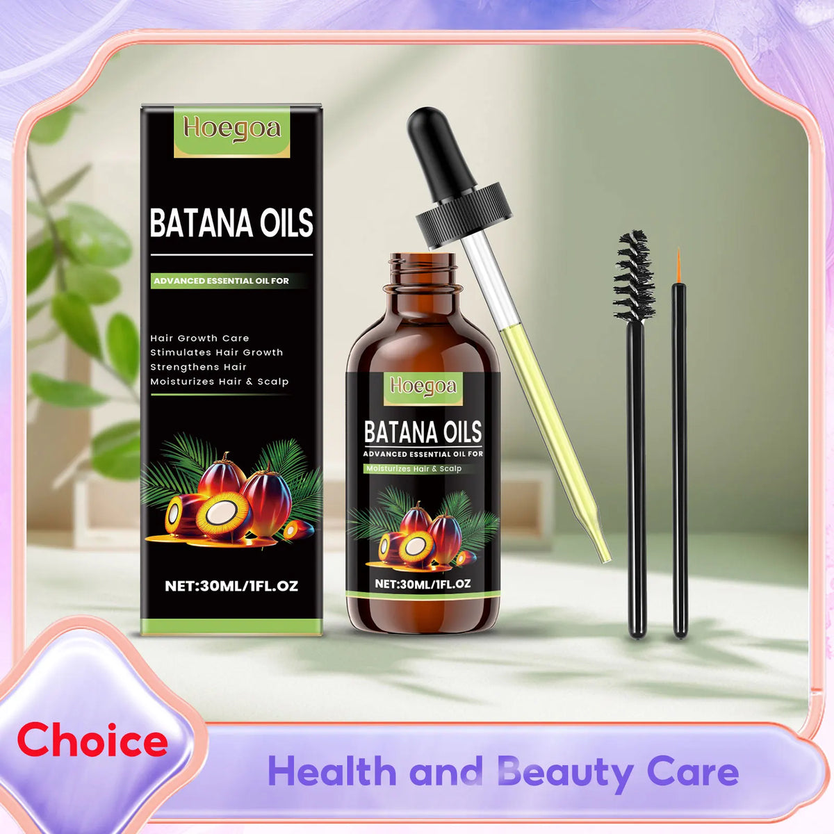 Batana Oil for Hair Growth Revitalizing Strengthening Nourish Damaged Hair Scalp Treatment Add Volume Thicker Stronger Hair Care