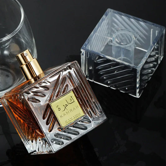 Blushimmer Arabian Charm men's fragrance spray with woody fougère scent, unisex long-lasting romantic pheromone cologne.