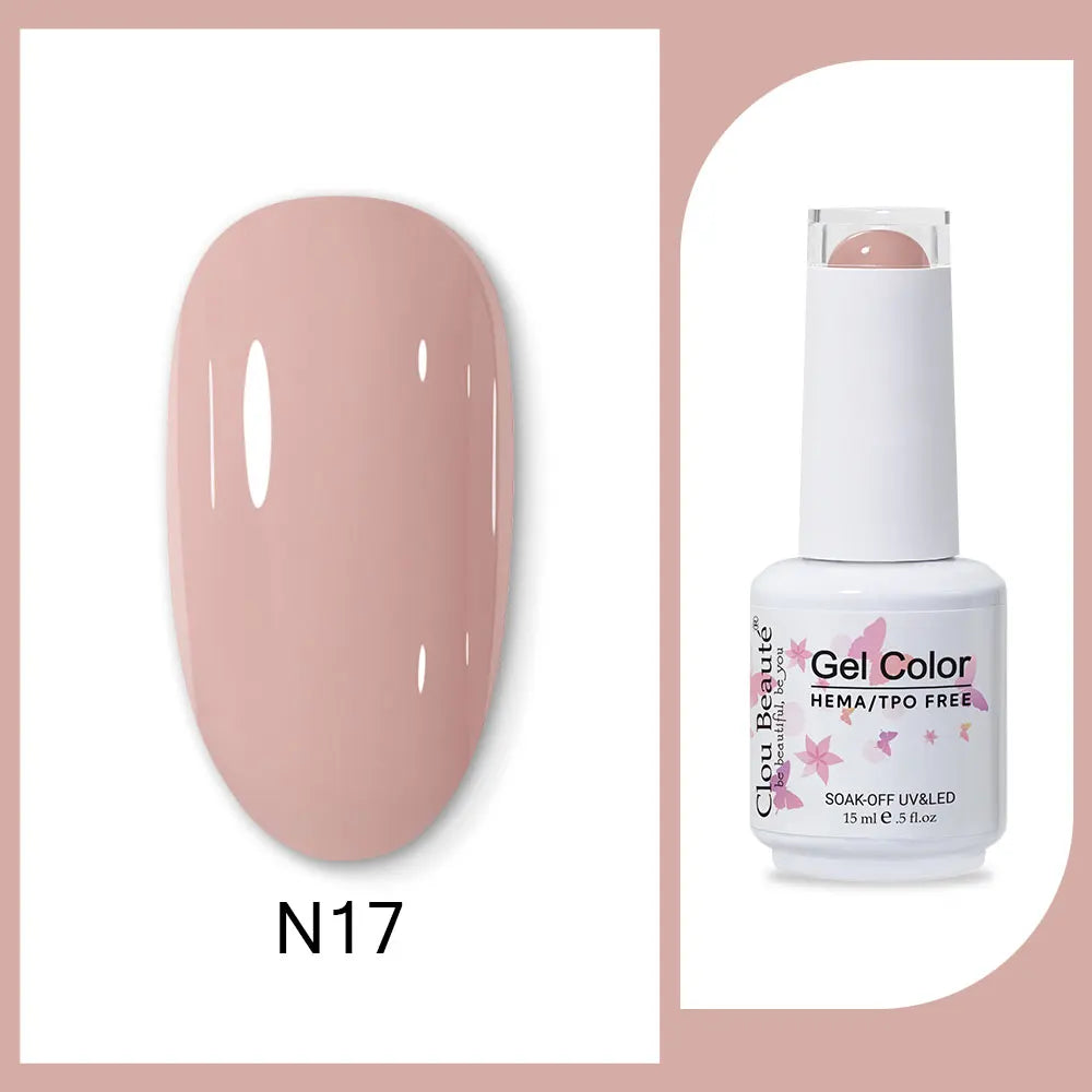 Clou Beaute 15ml neon gel nail polish base and top coat in red, black, white, green; semi-permanent gel nail varnish by Blushimmer
