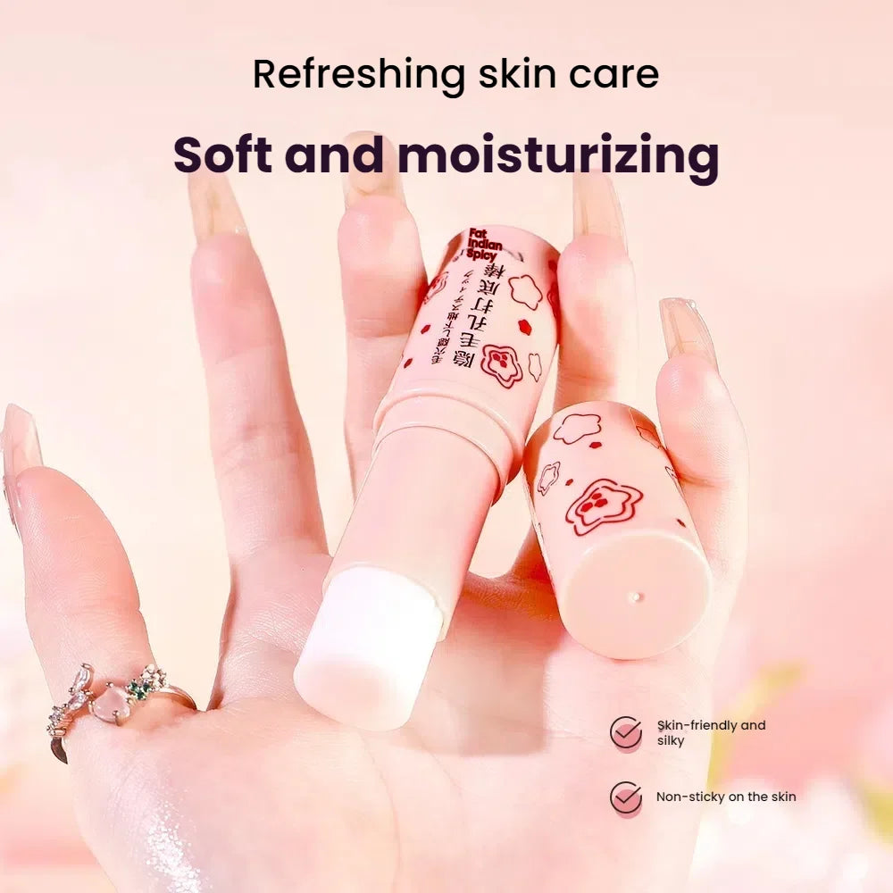 Blushimmer invisible pore cream and primer stick for smoothing, brightening, and oil control on facial skin.