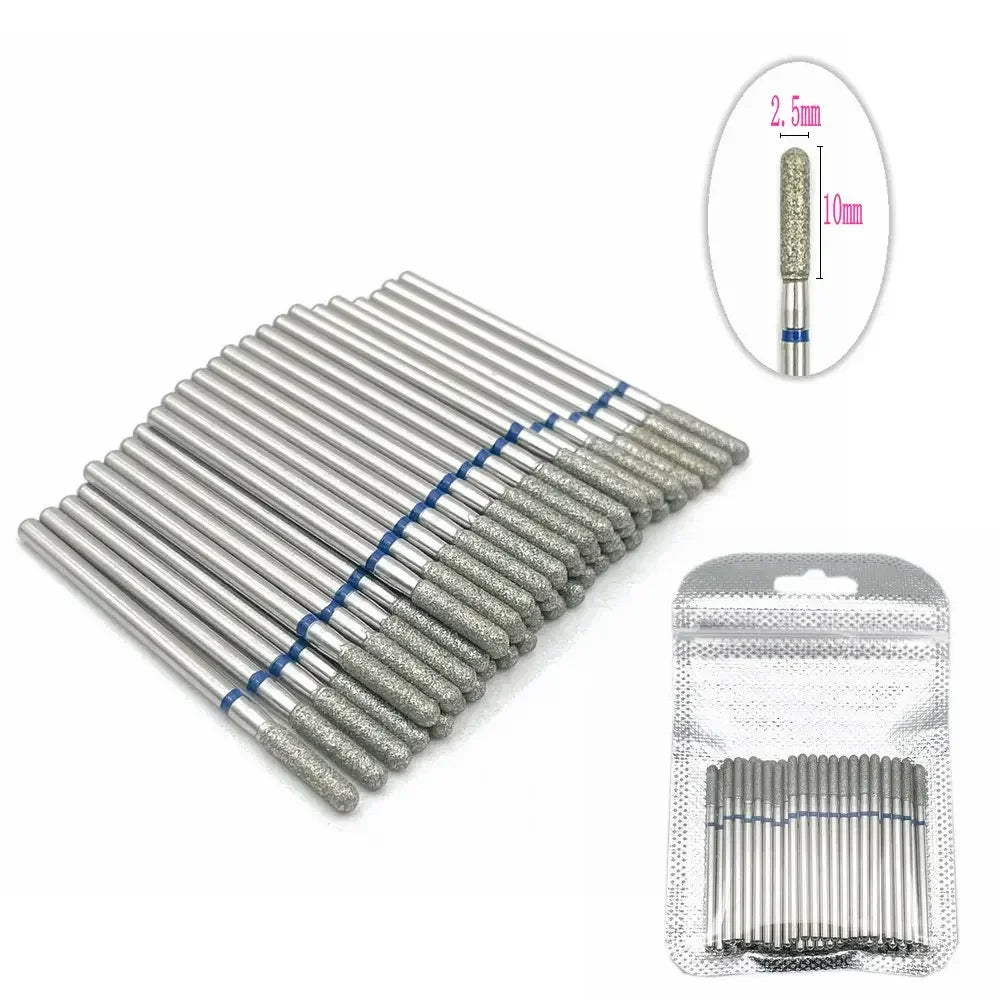 50pc Diamond Nail Drill Cuticle Clean Bit Set Milling Cutter for Manicure Electric Bits Accessories Dead Skin Remove Tool