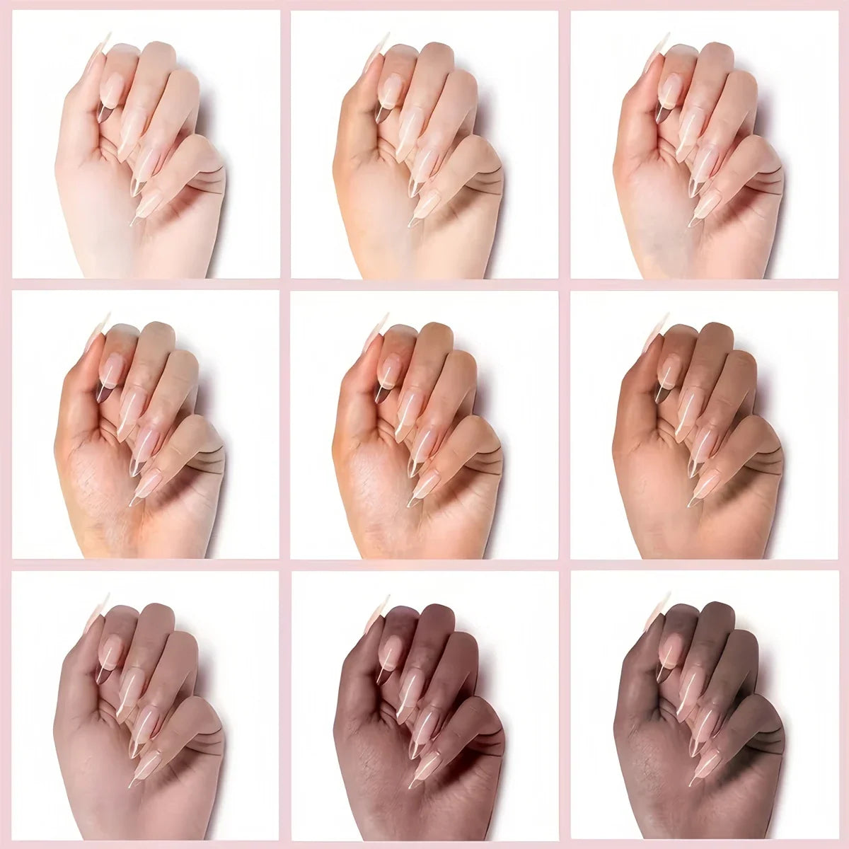 Blushimmer Groillim 15ml removable LED nail polish gel with long-lasting, quick-drying, non-toxic, alcohol-free formula on a nail display