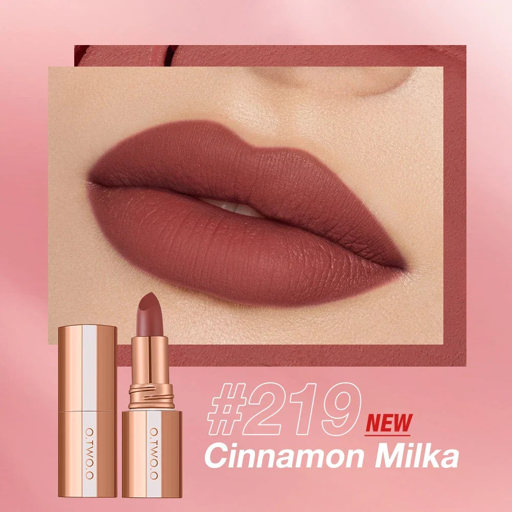 Blushimmer O.TWO.O Matte Lipstick Lip Tint with 14 shades, waterproof, long-lasting, non-transfer, highly pigmented velvet lip sticks