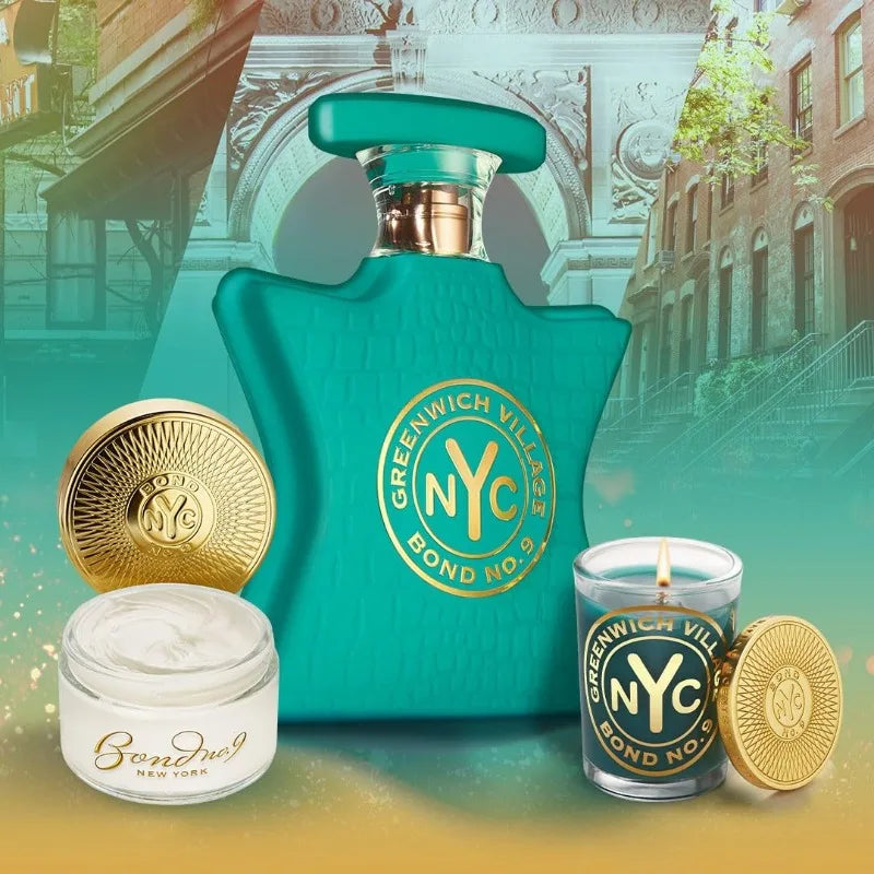 Bond No. 9 Greenwich Village unisex Eau de Parfum bottle, 100ML, showcasing the elegant fragrance packaging and natural perfume design.