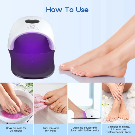 Blushimmer professional nail and foot drying lamp with LED curing technology for quick, high-power nail and foot drying.