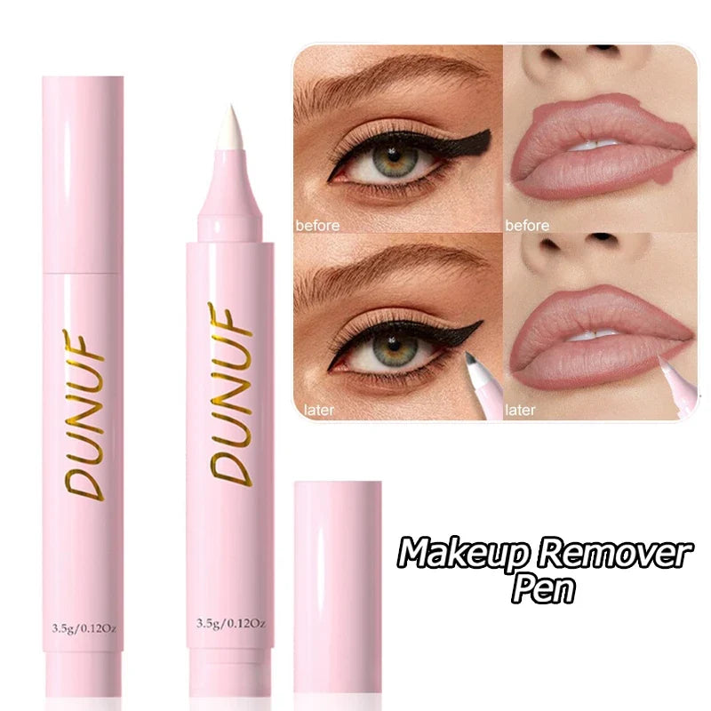 Blushimmer makeup remover pencil for eyeliner, eyeshadow, and lip makeup correction, with easy-to-clean cleansing tip.