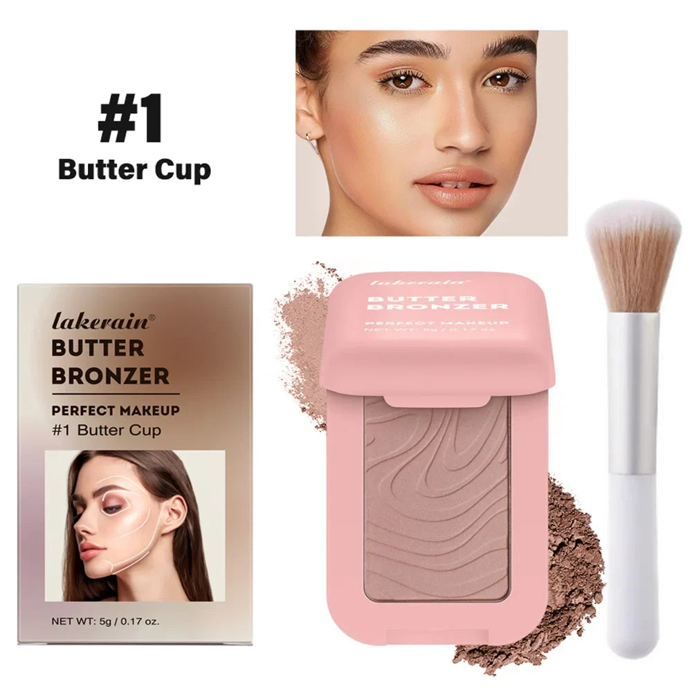 Blushimmer bronzer makeup contour sticks and powder palette with matte shades for face contouring and highlighting.